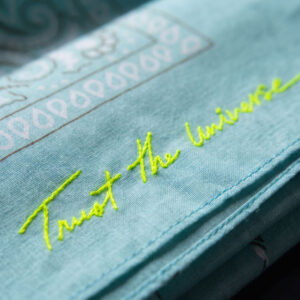 Vintage Embroidered bandana - Trust the Universe